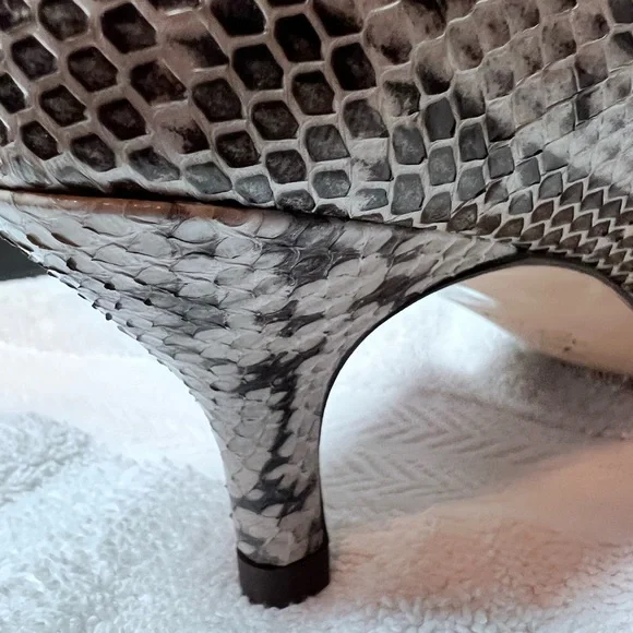 NWT & Box. Luxe J Renee Snake Skin, Size 10 , Kitten heel. Dust bag included- - Picture 9 of 13